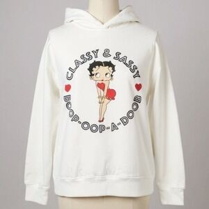 Classy & Sassy Betty Boop Hoodie – White – Size Medium – NWT